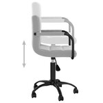 Chaise fauteuil siège pivotante de bureau informatique étude clairvelours gris 02_0024117