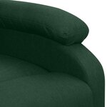 Vidaxl fauteuil releveur inclinable vert foncé tissu