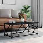 vidaXL Table basse Noir 100x50x40 cm Bois d'ingénierie
