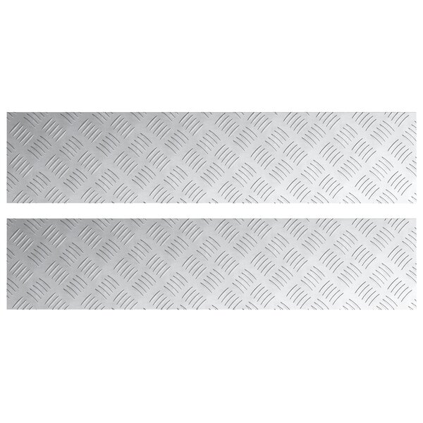 vidaXL Plaques en Aluminium en Vrac 2 pièces Antidérapantes 90x20 cm