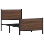 vidaXL Cadre de lit métal avec tête de lit et pied de lit 80x200 cm