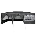 vidaXL Tente de Fête avec 10 Parois Latérales Anthracite 6x4 m PE