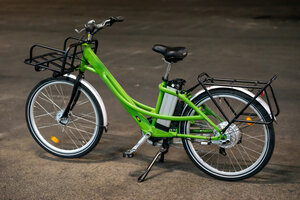Vélo électrique du facteur, reconditionné  - Taille normale - Kaki / Noir