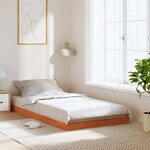 vidaXL Cadre de lit cire marron 90x190 cm bois de pin massif