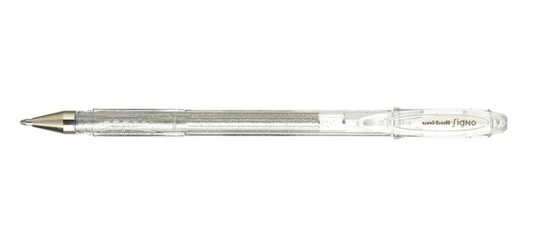 Roller encre gel Signo UM120SP Pointe Large 1mm Argent Pailleté x 12 UNI-BALL