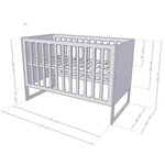 Lit bébé CHRUPPY 60 x 120 cm verni