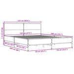 vidaXL Cadre de lit sans matelas noir 120x200 cm