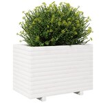 vidaXL Jardinière blanc 70x40x49 5 cm bois de pin massif