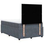 vidaXL Sommier à lattes de lit et matelas Gris foncé 120x200cm Velours