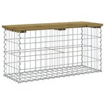 vidaXL Banc de jardin design gabion 83x31 5x42 cm bois de pin imprégné