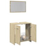 vidaXL Ensemble de meubles de salle de bain 2 Pièces chêne sonoma
