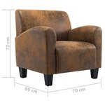 vidaXL Chaise Marron Similicuir daim