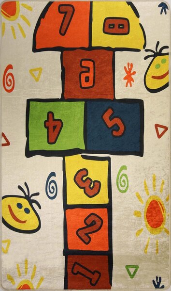 Tapis enfant Marelle 120 x 160 cm - Multicolore