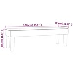 vidaXL Banc Crème 100x30x30 cm Tissu