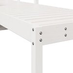 vidaXL Chaise longue blanc 199 5x62x55 cm bois massif de pin