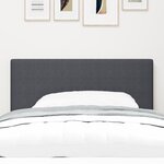 Tête de lit LED vidaXL Style Simple Gris Foncé 80 cm en Tissu Velours