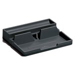 Organiseur de bureau plastique durable varicolor® - gris