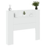 vidaXL Armoire tête de lit avec LED blanc 120x16 5x103 5 cm