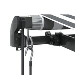 vidaXL Auvent rétractable automatique anthracite et blanc 400x350 cm