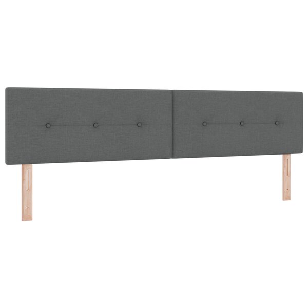 Headboard LED vidaXL capitonné gris foncé 100 cm en tissu