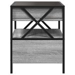vidaXL Table basse avec LED Infinity sonoma gris 40x40x51 cm