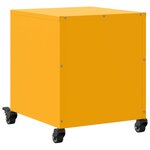 vidaXL Table de chevet jaune moutarde 36x39x43 5 cm acier