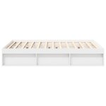 vidaXL Cadre de lit sans matelas blanc 135x190 cm