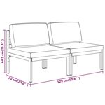 vidaXL Canapé de jardin 2 places avec coussins Aluminium Anthracite