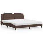 vidaXL Lit avec matelas marron 180x200 cm similicuir