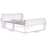 vidaXL Cadre de lit sans matelas marron foncé pin massif 160x200 cm