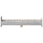 vidaXL Cadre de lit sans matelas sonoma gris 75x190 cm