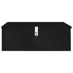 vidaXL Boîte de rangement Noir 90x47x33 5 cm Aluminium