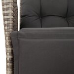 vidaXL Ensemble à manger de jardin 9 Pièces coussins gris résine tressée