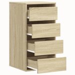 vidaXL Commode d'angle chêne sonoma 40x41x76 cm bois d'ingénierie