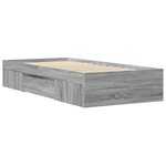 vidaXL Cadre de lit sans matelas sonoma gris 75x190 cm