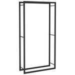vidaXL Portant de bois de chauffage Noir mat 80x28x154 cm Acier