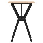 vidaXL Table à manger cadre en Y 50x50x75 cm bois de pin massif acier