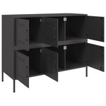 vidaXL Buffet noir 100 5x39x79 cm acier laminé à froid