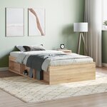 vidaXL Cadre de lit sans matelas chêne sonoma 90x200 cm