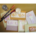 Feutre dessin double pointe abt set de 6 couleurs primaires x 6 tombow