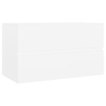 vidaXL Armoire d'évier avec lavabo intégré blanc bois d'ingénierie