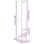 vidaXL Garde-robe chêne fumé 30x50x200 cm bois d'ingénierie
