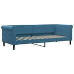 vidaXL Lit de jour avec gigogne sans matelas bleu 80x200 cm