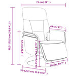 vidaXL Fauteuil de massage inclinable avec repose-pied rouge bordeaux