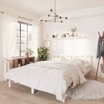 vidaXL Cadre de lit sans matelas blanc bois massif 140x200 cm