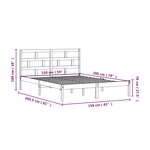 vidaXL Cadre de lit sans matelas blanc bois de pin massif