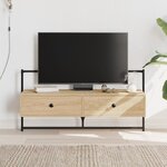 vidaXL Meuble TV mural chêne sonoma 100 5x30x51 cm bois d'ingénierie