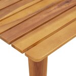 Chaises de jardin vidaXL avec table 3 Pièces Noir et Blanc en acacia massif