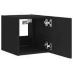 vidaXL Meubles TV muraux avec lumières LED 2 Pièces noir 30 5x35x30 cm
