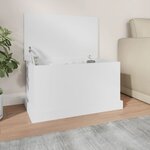 vidaXL Boîte de rangement blanc 70x40x38 cm bois d'ingénierie